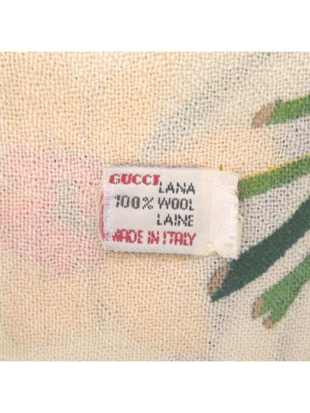 Gucci Flora Floral Shawl Wool Ivory Pink Yellow Green Purple Scarf - Picture 8 of 8